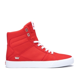 Supra ALUMINUM Høye Sneakers Dame Rød/Hvite | NO-73863